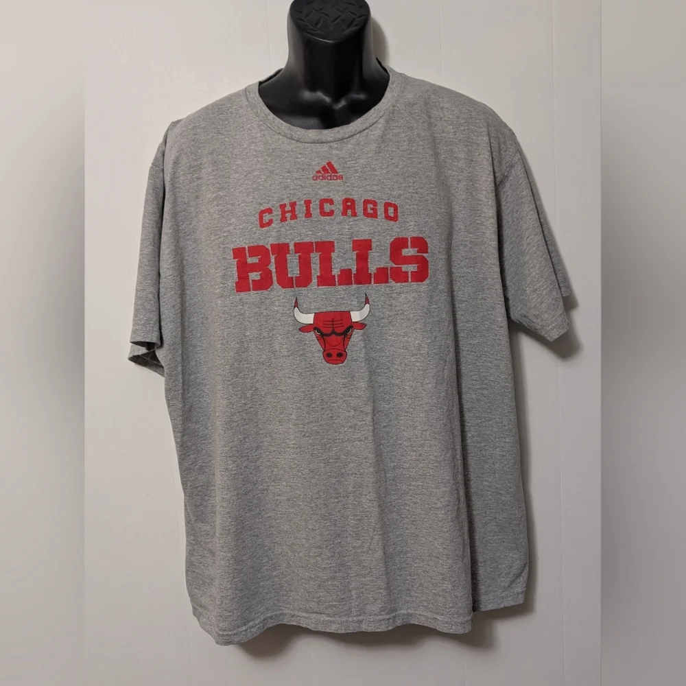 Men's Adidas Chicago Bulls Graphic Gray T-Shirt Size 2X